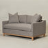 Goose Down Feathers Upholstered Loveseat – Tan Square Arm 2-Seater Sofa | Plush Feather-Filled Loveseat | Kinwell Furniture | Cloud-Soft, Timeless Design