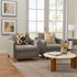 Goose Down Feathers Upholstered Armchair – Tan Square Arm Accent Chair | Plush Feather-Filled Chair | Kinwell Furniture | Cloud-Soft, Timeless Design