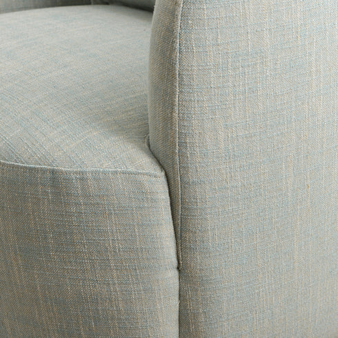 Ashlie Linen Swivel Barrel Chair - Light Green Modern Swivel Chair | Swivel Accent Chairs | Kinwell Furniture | Swivel Armchairs