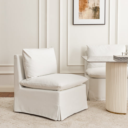 Nelly Performance Dining Chair - White Modern Dining Chair | Dining Chairs | Kinwell Furniture | Upholstered Dining Chairs