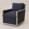 Sanford Down Swivel Armchair - Indigo Modern Swivel Chair | Swivel Accent Chairs | Kinwell Furniture | Swivel Armchairs