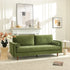 Tiziano Tufted 3-Seater Sofa – Green Velvet Couch with Accent Pillows | Mid-Century Modern Sofa | Kinwell Furniture