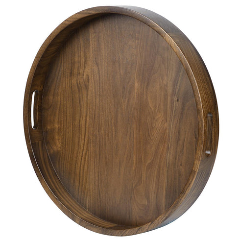 Round Black Walnut Serving Tray - Kinwell Furniture