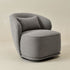 Laura Bouclé Swivel Barrel Chair - Gray Modern Swivel Chair | Swivel Accent Chairs | Kinwell Furniture | Swivel Armchairs