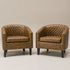 Logan Faux Leather Tufted Club Chair - Coffee Accent Chair | Decorative Accent Chairs | Kinwell Furniture | Modern Accent Chairs