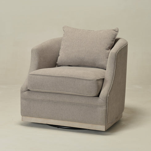 Minerva Swivel Barrel Chair - Gray Modern Swivel Chair | Swivel Accent Chairs | Kinwell Furniture | Swivel Armchairs