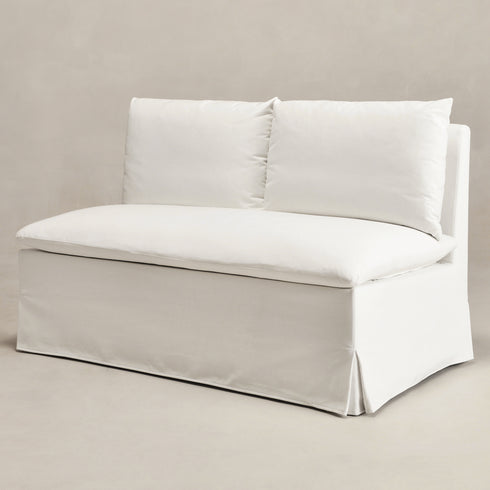 Nelly Performance Bench Banquette - White Modern Banquette Bench | Dining Benches & Banquettes | Kinwell Furniture | Upholstered Banquette Bench
