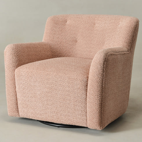Vestie Chenille Swivel Barrel Chair - Comfortable Swivel Chair | Modern Swivel Chairs | Kinwell Furniture | Modern Swivel Chairs