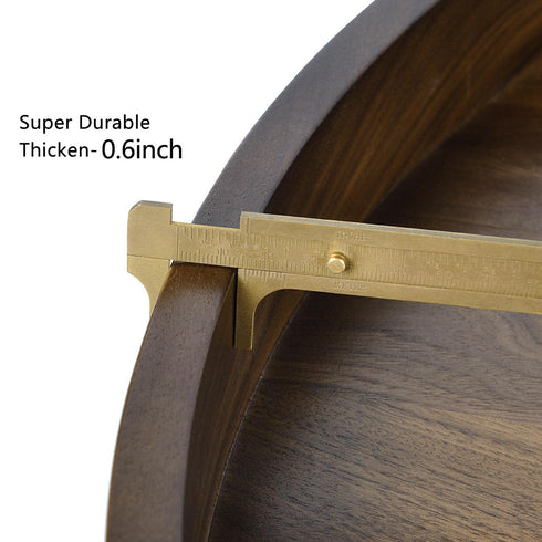 Round Black Walnut Serving Tray - Kinwell Furniture