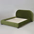 Harriet Vevlet Platform Bed with Wood Legs