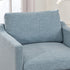 Goose Down Feathers Upholstered Armchair – Blue Square Arm Accent Chair | Plush Feather-Filled Chair | Kinwell Furniture | Cloud-Soft, Timeless Design