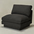 Montyne Armless Bouclé Chair - Dark Gray Upholstery | Charcoal Gray Accent Chair | Kinwell Furniture | Mid-century Modern Style
