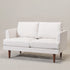 Ivory Upholstered Loveseat – Albert Loveseat Sofa | 2-Seater Couch | Kinwell Furniture | Mid-Century Modern, Timeless Design