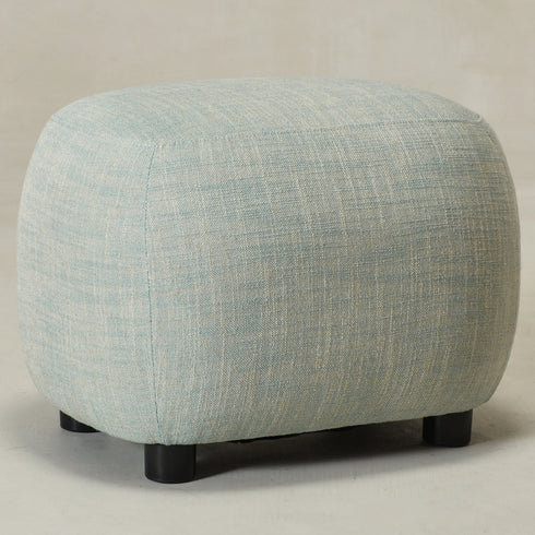 Elmer Linen Ottoman - Light Green Fabric Ottoman | Decorative Ottoman | Kinwell Furniture | Modern Ottoman Furniture