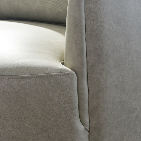 Ashlie Leather Swivel Barrel Chair - Swivel Spinning Chair | Chairs That Spin | Kinwell Furniture | Comfortable Swivel Chairs