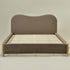 Dorothy Linen Platform Bed with Headboard – Teddy Brown Modern Upholstered Double Bed Frame | Platform Beds | Kinwell Furniture | Bedroom Bed Frame
