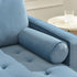 Tiziano Tufted 2-Piece Sectional Sofa – Blue Velvet Reversible Chaise Couch with Accent Pillows | Mid-Century Modern L-Shaped Sofa | Kinwell Furniture
