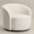 Everitte Bouclé Swivel Barrel Chair - Cream Modern Swivel Chair | Swivel Accent Chairs | Kinwell Furniture | Swivel Armchairs