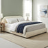 Harriet Boucle Platform Bed with Wood Legs