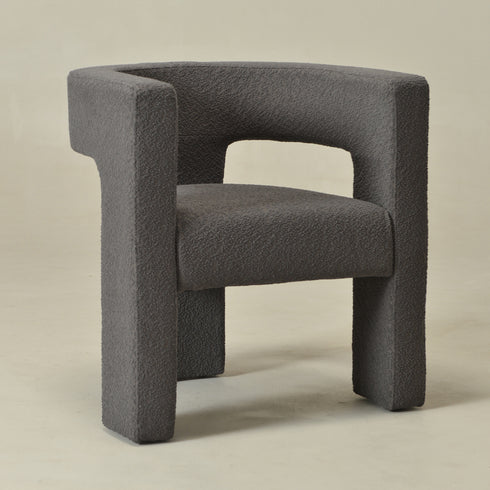 Herbert Modern Bouclé Armchair - Gray Accent Chair | Decorative Accent Chairs | Kinwell Furniture | Modern Accent Chairs