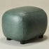 Elmer Faux Leather Ottoman – Round Green Ottoman | Decorative Ottoman | Kinwell Furniture | Modern Faux Leather Furniture