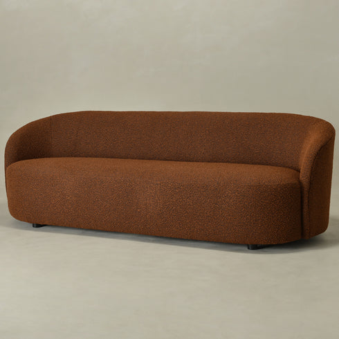 Everitte Bouclé 3-Seater Sofa - Brown 3 Seater Sofa | Three Seater Couch | Kinwell Furniture | Modern 3 Seater Sofas