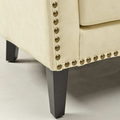 Logan Faux Leather Tufted Loveseat | Fabric Loveseat Couch | Kinwell Furniture | Modern Loveseats & Comfortable Loveseat Sofa Couches