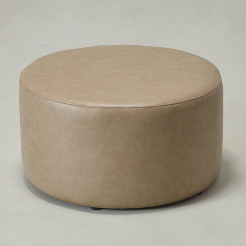 Elof Faux Leather Ottoman - Chic Accent Ottoman | 18” and 24” Sizes | Kinwell Furniture | Functional Living Room Piece