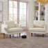 Upholstered Armchair – Cream Square Arm Accent Chair | Performance Fabric Armchair | Kinwell Furniture | Scandinavian, Timeless Design