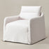 Clara Linen Slipcover Swivel Chair