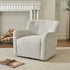 Vestie Chenille Swivel Barrel Chair - GrayGreen Modern Swivel Chair | Swivel Accent Chairs | Kinwell Furniture | Swivel Armchairs