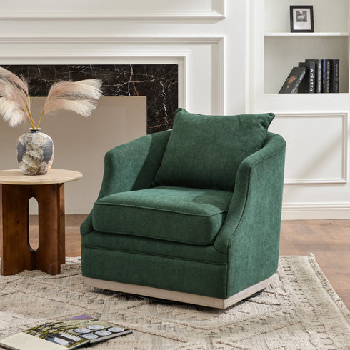Minerva Swivel Barrel Chair - Green Modern Swivel Chair | Swivel Accent Chairs | Kinwell Furniture | Swivel Armchairs