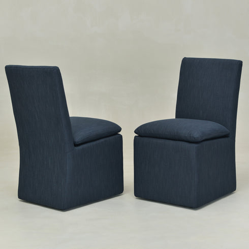 Diane Performance Dining Side Chair with Casters - Dining Chair | Modern Kitchen Chairs | Kinwell Furniture | Dining Chairs Performance Fabric