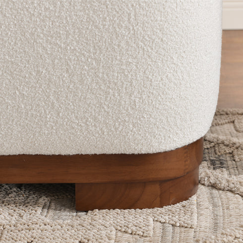 Otto Bouclé Loveseat in Beige – Modern Boucle 2 Seater Sofa | Small Apartment Sofa | Cozy Loveseat Couch | Kinwell Furniture