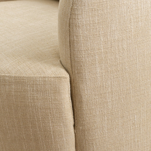 Ashlie Linen Swivel Barrel Chair - Wheat Modern Swivel Chair | Swivel Accent Chairs | Kinwell Furniture | Swivel Armchairs