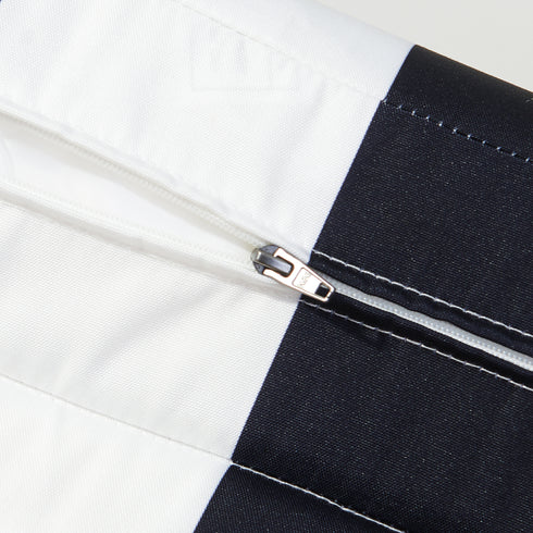 Ranu Extra Thick Outdoor Cushion Set – Black Striped Patio Chair Cushions | Outdoor Seat & Back Cushions | Weather-Resistant Outdoor Cushions | Kinwell Furniture