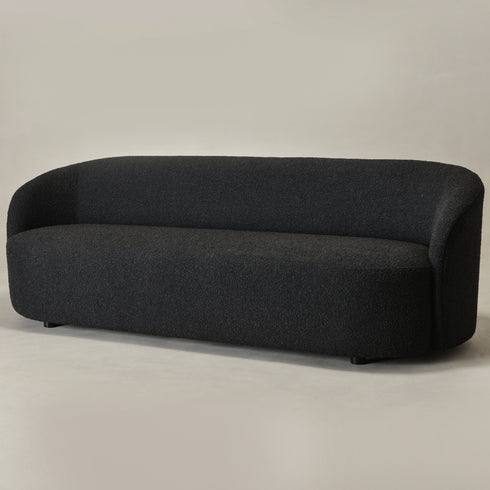 Everitte Bouclé 3-Seater Sofa - Black 3 Seater Sofa | Three Seater Couch | Kinwell Furniture | Modern 3 Seater Sofas