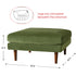 Albert Linen Blend Ottoman – Footrest & Pouf | Living Room Accent Seat | Kinwell Furniture | Contemporary Ottoman | Green