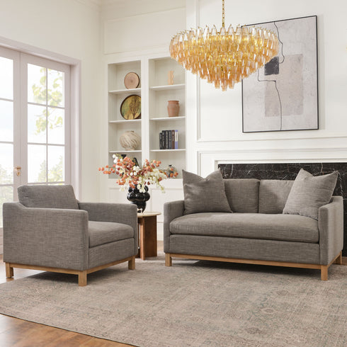 Albert Goose Down Feathers Armchair – Cream Square Arm Accent Chair | Plush Feather-Filled Chair | Kinwell Furniture | Cloud-Soft, Timeless Design