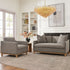 Albert Goose Down Feathers Armchair – Cream Square Arm Accent Chair | Plush Feather-Filled Chair | Kinwell Furniture | Cloud-Soft, Timeless Design