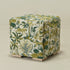 Jungle Animal Print Embroidered Fabric Square Ottoman | Embroidered Fabric Footstool | Modern Decorative Accent | Upholstered Accent Seating | Living Room Furniture | Statement Fabric Design | Kinwell Furniture