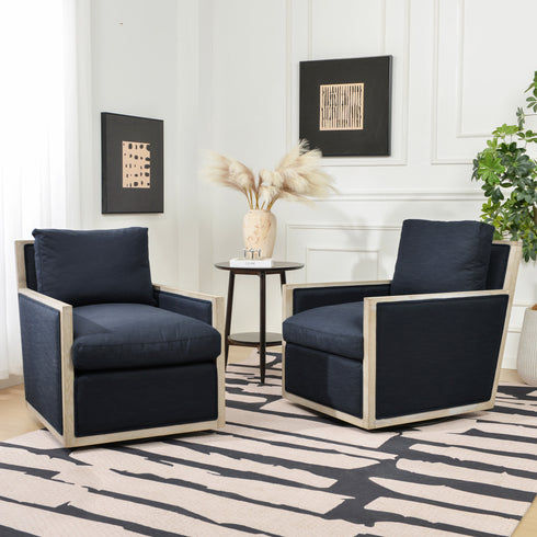 Sanford Down Swivel Armchair - Modern Swivel Chair | Swivel Accent Chairs | Kinwell Furniture | Swivel Armchairs