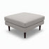 Albert Linen Blend Ottoman – Footrest & Pouf | Living Room Accent Seat | Kinwell Furniture | Contemporary Ottoman | Light Gray