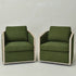 Claude Bouclé Swivel Barrel Chair - Green Modern Swivel Chair | Swivel Accent Chairs | Kinwell Furniture | Swivel Armchairs