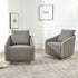 Barnett Swivel Barrel Chair - Slate Gray Modern Swivel Chair | Swivel Accent Chairs | Kinwell Furniture | Swivel Armchairs