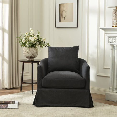Eliza Slipcover Swivel Barrel Chair