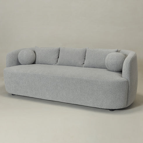Ashlie Bouclé Loveseat |Light Gray Loveseat | Fabric Loveseat Couch | Kinwell Furniture | Modern Loveseats & Comfortable Loveseat Sofa