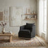 Minerva Swivel Barrel Chair - Black Modern Swivel Chair | Swivel Accent Chairs | Kinwell Furniture | Swivel Armchairs