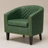 Logan Faux Leather Tufted Club Chair - Green Accent Chair | Decorative Accent Chairs | Kinwell Furniture | Modern Accent Chairs