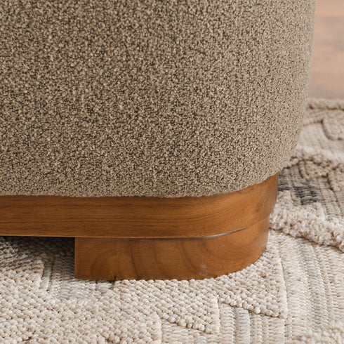 Otto Bouclé Loveseat in Teddy Brown – Modern Boucle 2 Seater Sofa | Small Apartment Sofa | Cozy Loveseat Couch | Kinwell Furniture